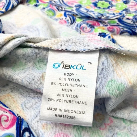 IBKUL Top Nora Print Long Sleeve Mock Neck 1/4 Zip UPF 50+, Size Small - Picture 16 of 16